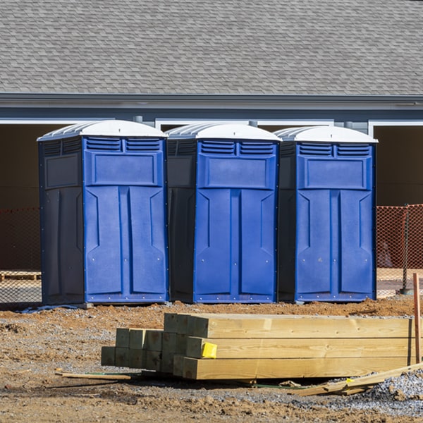 what is the expected delivery and pickup timeframe for the porta potties in Maryus